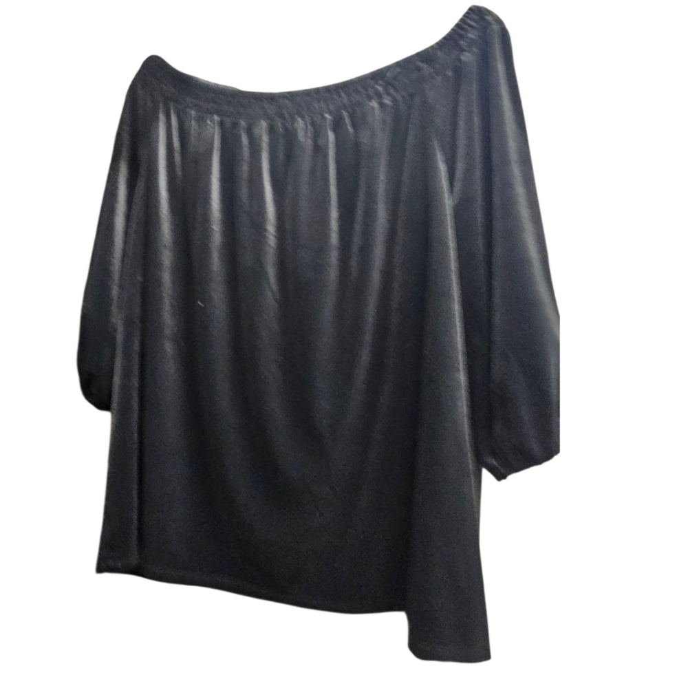 J Jill off the shoulder velvet top Black - Picture 4 of 7